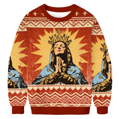 Baddiecat Retro God Blessed Ugly Sweatshirt