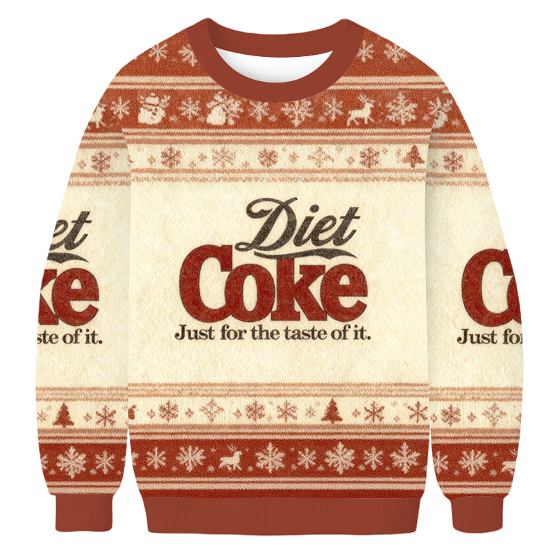 Baddiecat Diet Coke Just For The Taste Of It Christmas Ugly Sweatshirt