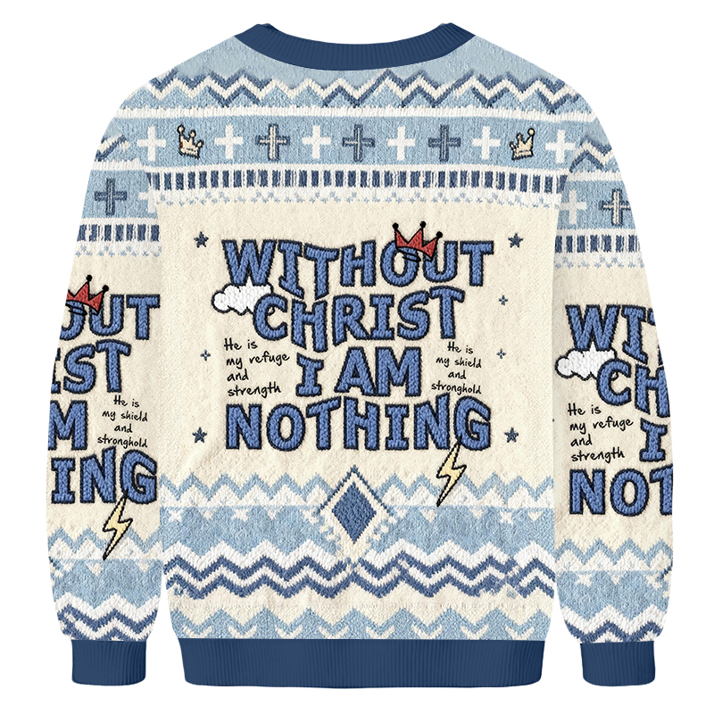 Baddiecat Without Christ I Am Nothing Ugly Sweatshirt