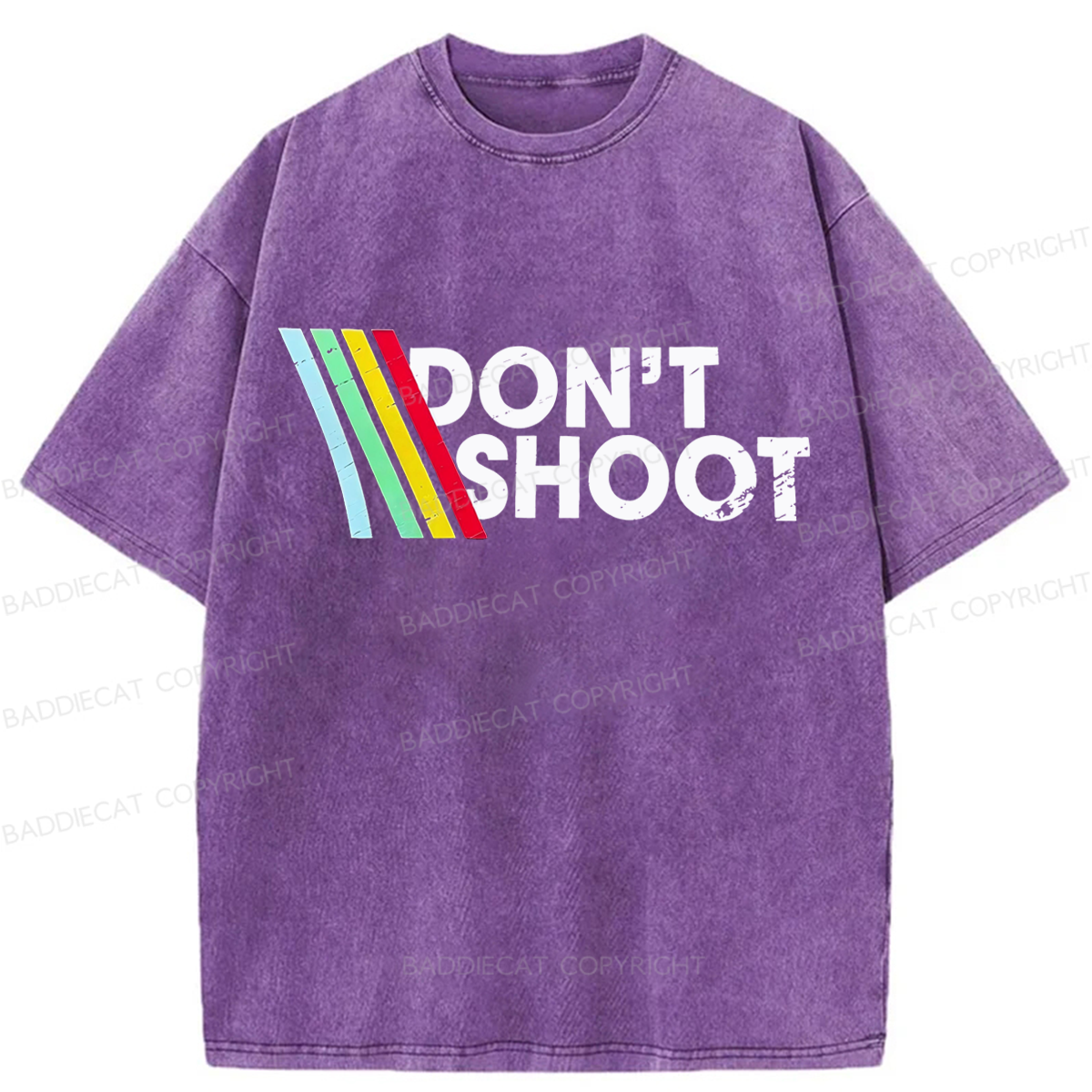 Baddiecat Don't Shoot Washed T-shirt