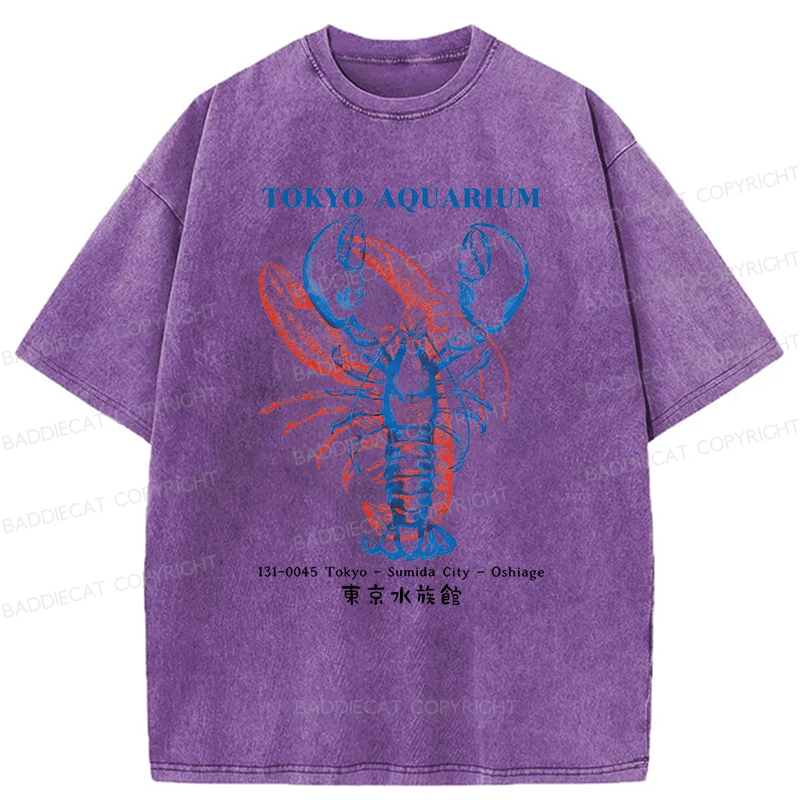 Baddiecat Tokyo Aquariym Shrimp Washed T-shirt