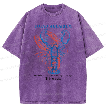 Baddiecat Tokyo Aquariym Shrimp Washed T-shirt