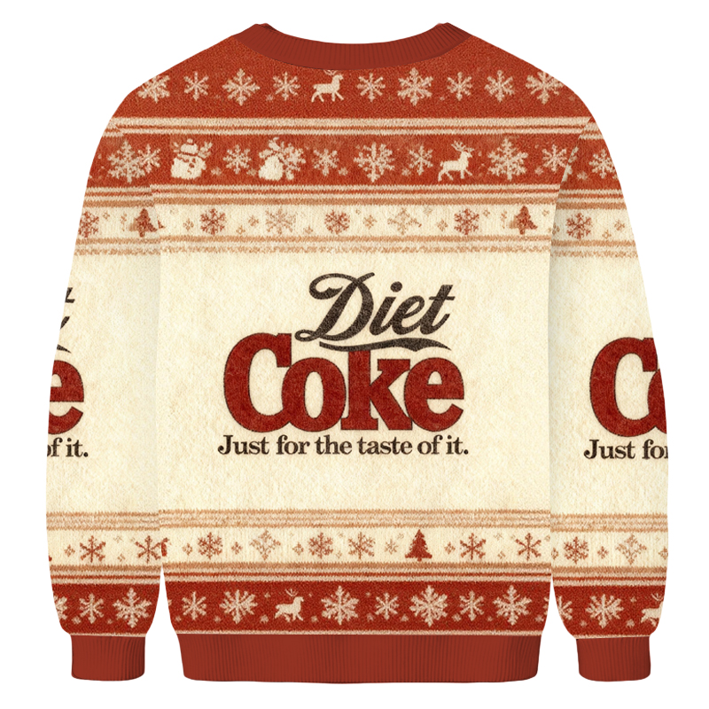 Baddiecat Diet Coke Just For The Taste Of It Christmas Ugly Sweatshirt