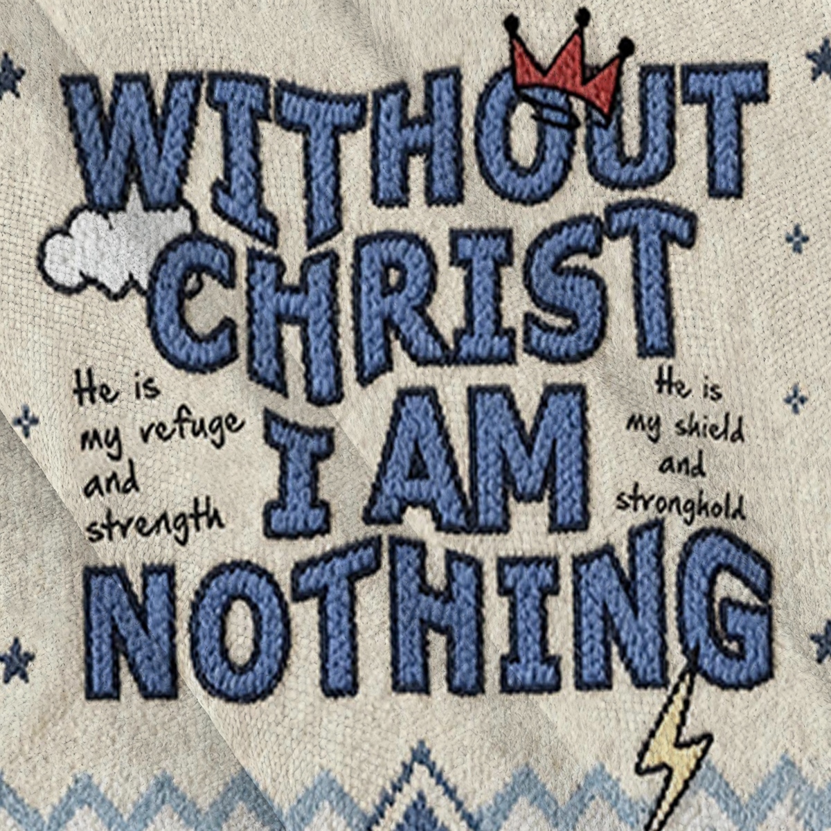 Baddiecat Without Christ I Am Nothing Ugly Sweatshirt