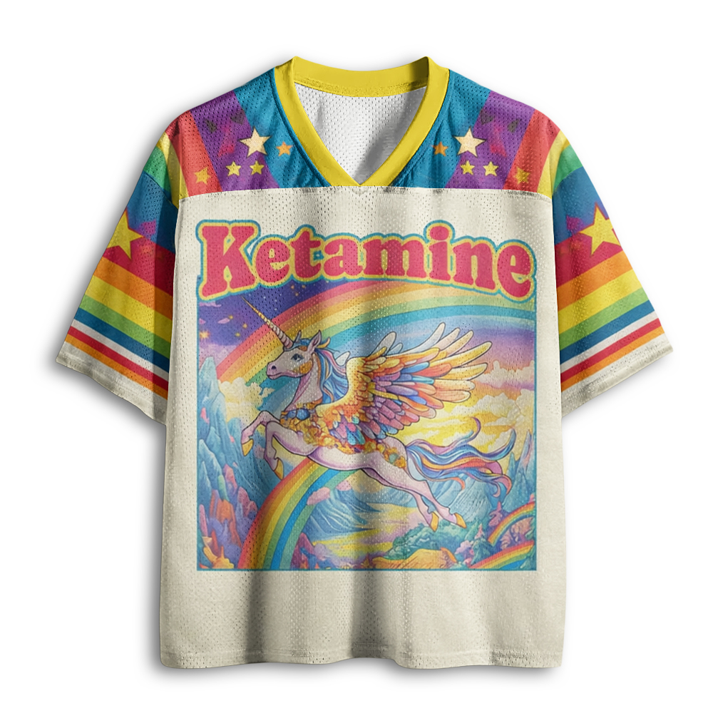 Baddiecat Rainbow Ketamine Unicorn Mesh Jersey