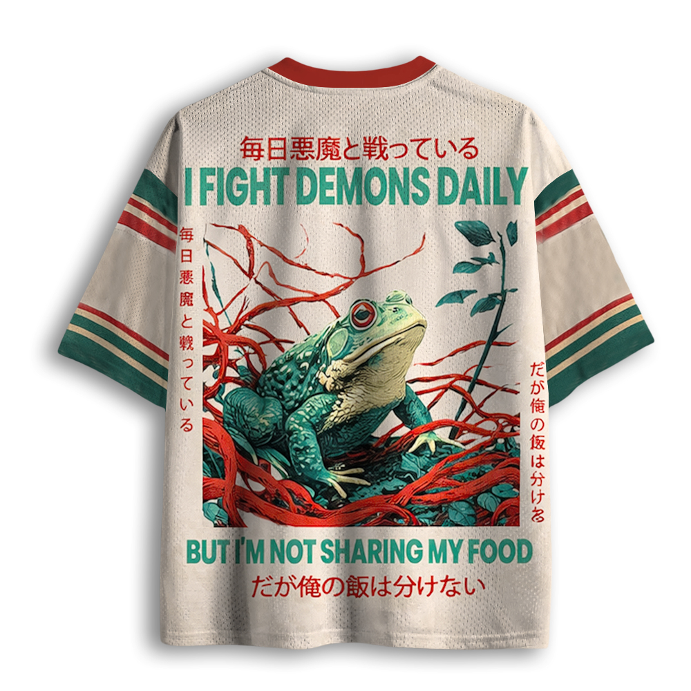 Baddiecat Japanese Frog Horror Mesh Jersey