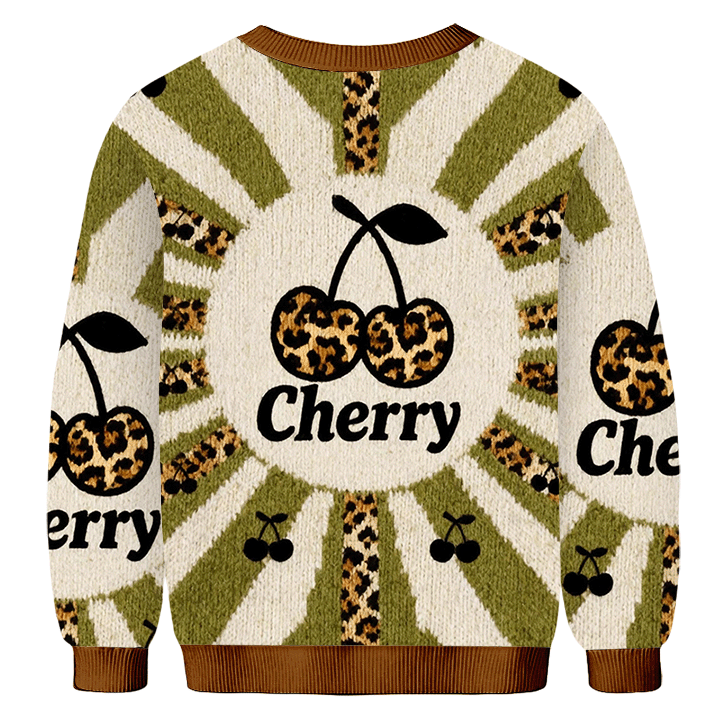 Baddiecat Cherry Christmas Ugly Sweatshirt