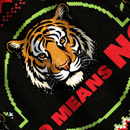 Baddiecat No Means No Christmas Ugly Sweatshirt