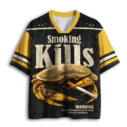 Baddiecat Smoking Kills Crab Mesh Jersey