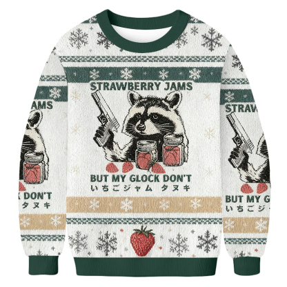 Baddiecat Drunk Raccoon Fun Ugly Sweatshirt