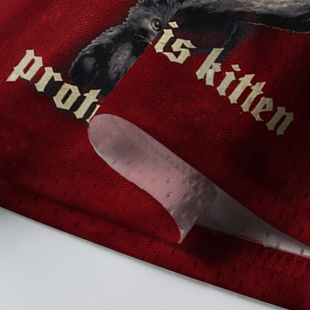 Baddiecat A Wolf Always Protects His Kitten Mesh Jersey