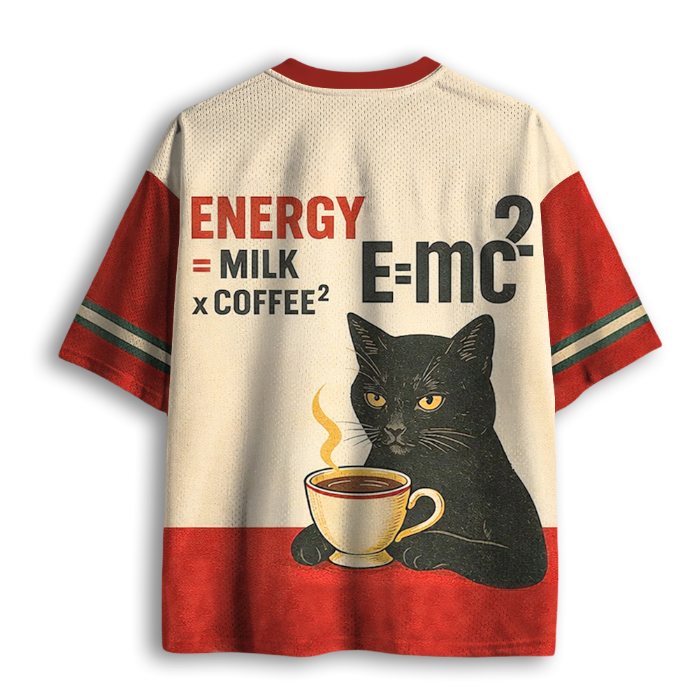 Baddiecat Energy Coffee Cat Mesh Jersey