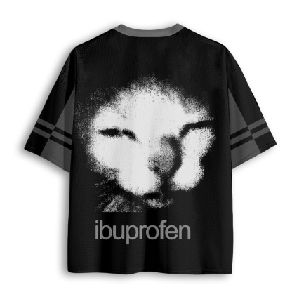 Baddiecat Funny Ibuprofen Cat Meme Mesh Jersey