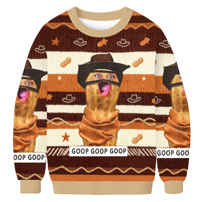 Baddiecat The Burnt Peanut GOOP Christmas Ugly Sweatshirt
