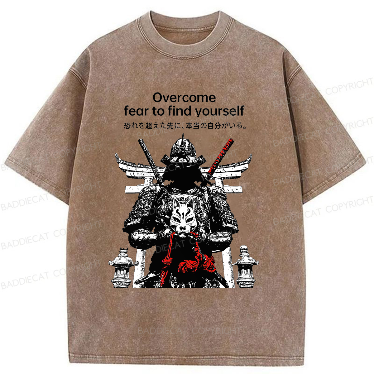 Baddiecat Be Brave To Face Washed T-shirt