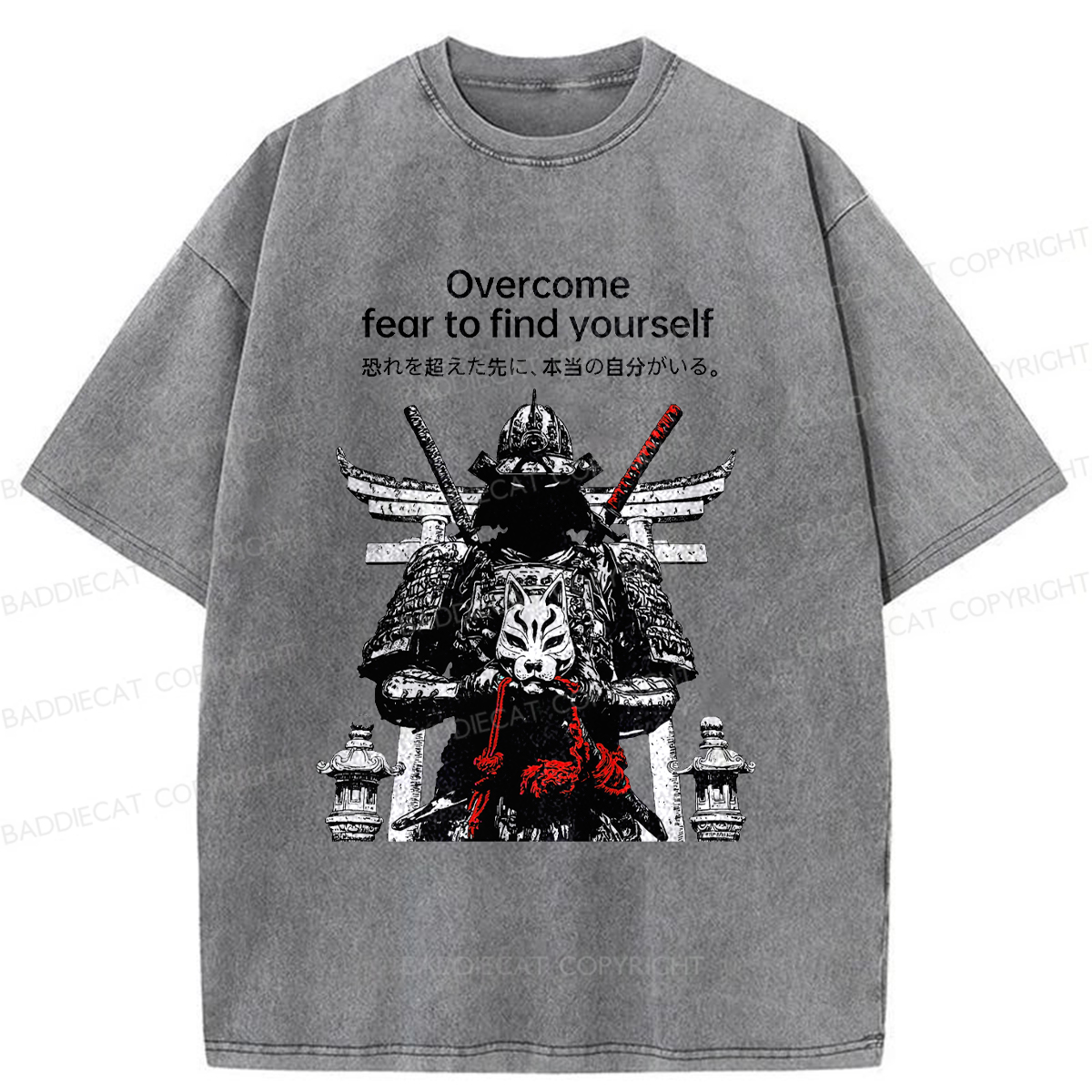 Baddiecat Be Brave To Face Washed T-shirt
