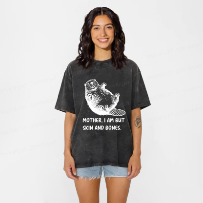 Baddiecat Hungry Capybara Washed T-shirt