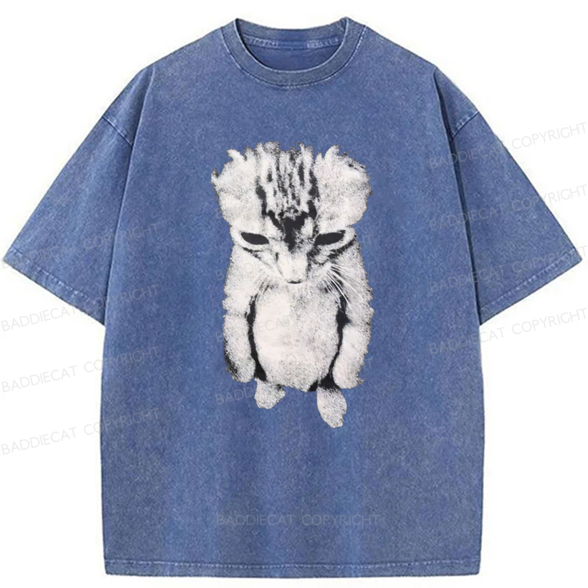 Baddiecat Sad Crying Cat Meme Washed T-shirt