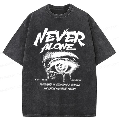 Baddiecat Letter And Eye Graphic Washed T-shirt