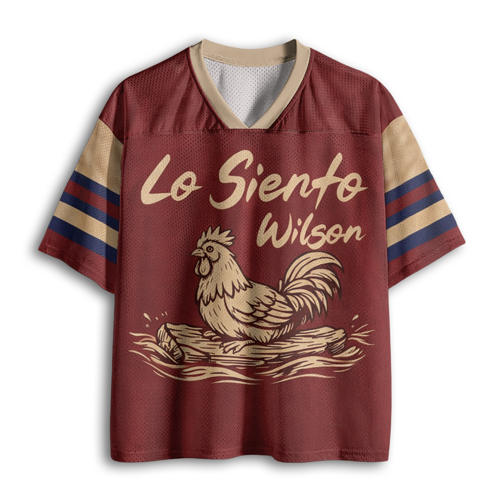 Baddiecat Lo Siento Wilson Rooster Meme Mesh Jersey