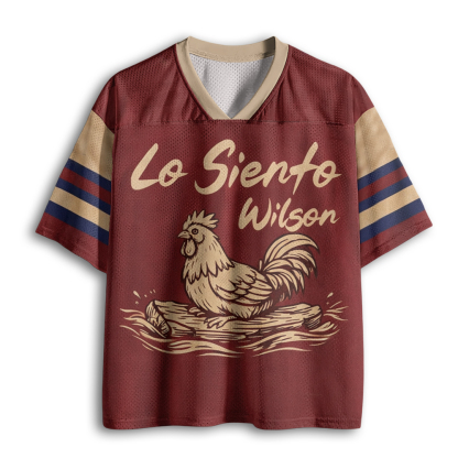 Baddiecat Lo Siento Wilson Rooster Meme Mesh Jersey