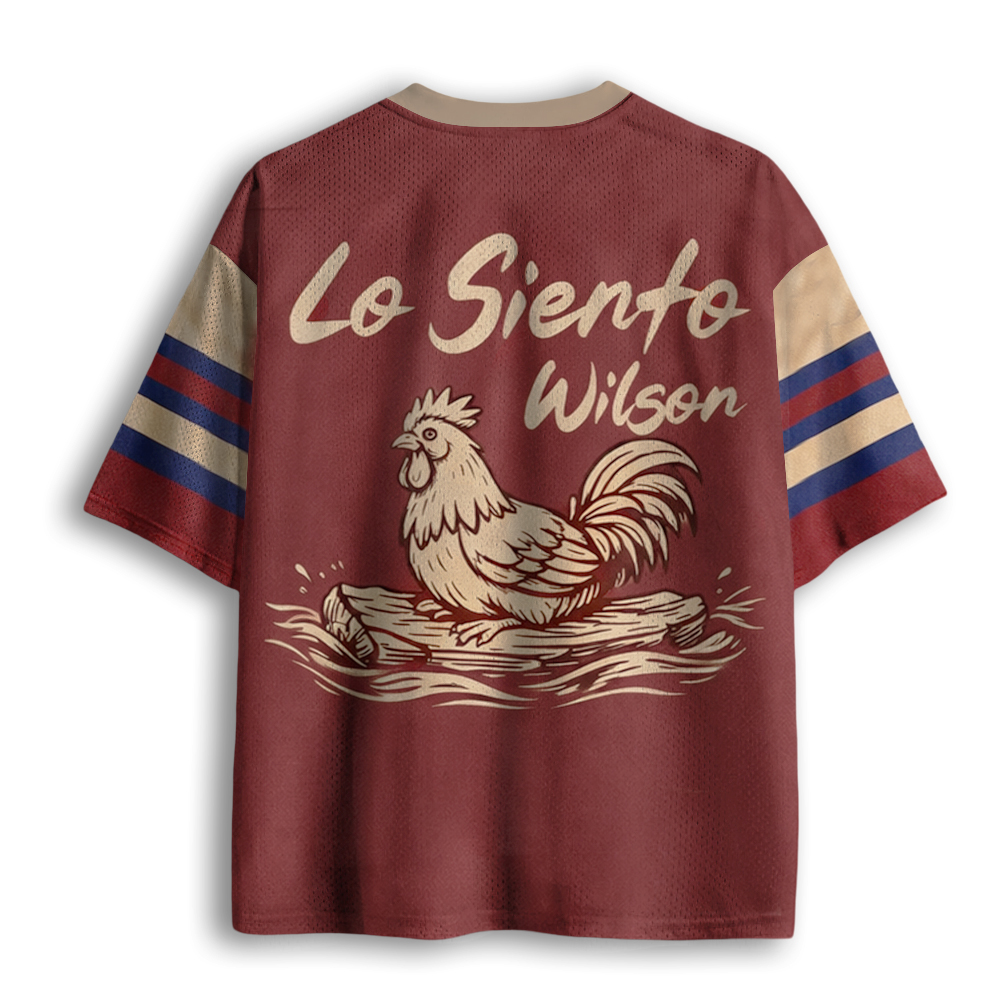 Baddiecat Lo Siento Wilson Rooster Meme Mesh Jersey