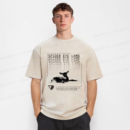 Baddiecat Spider Eye Lamb Washed T-Shirt