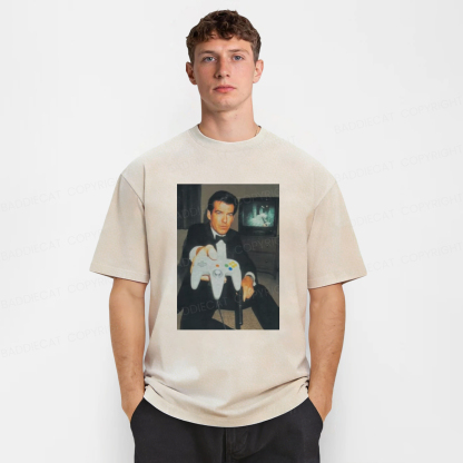 Baddiecat Vintage Gamer Graphic Washed T-shirt