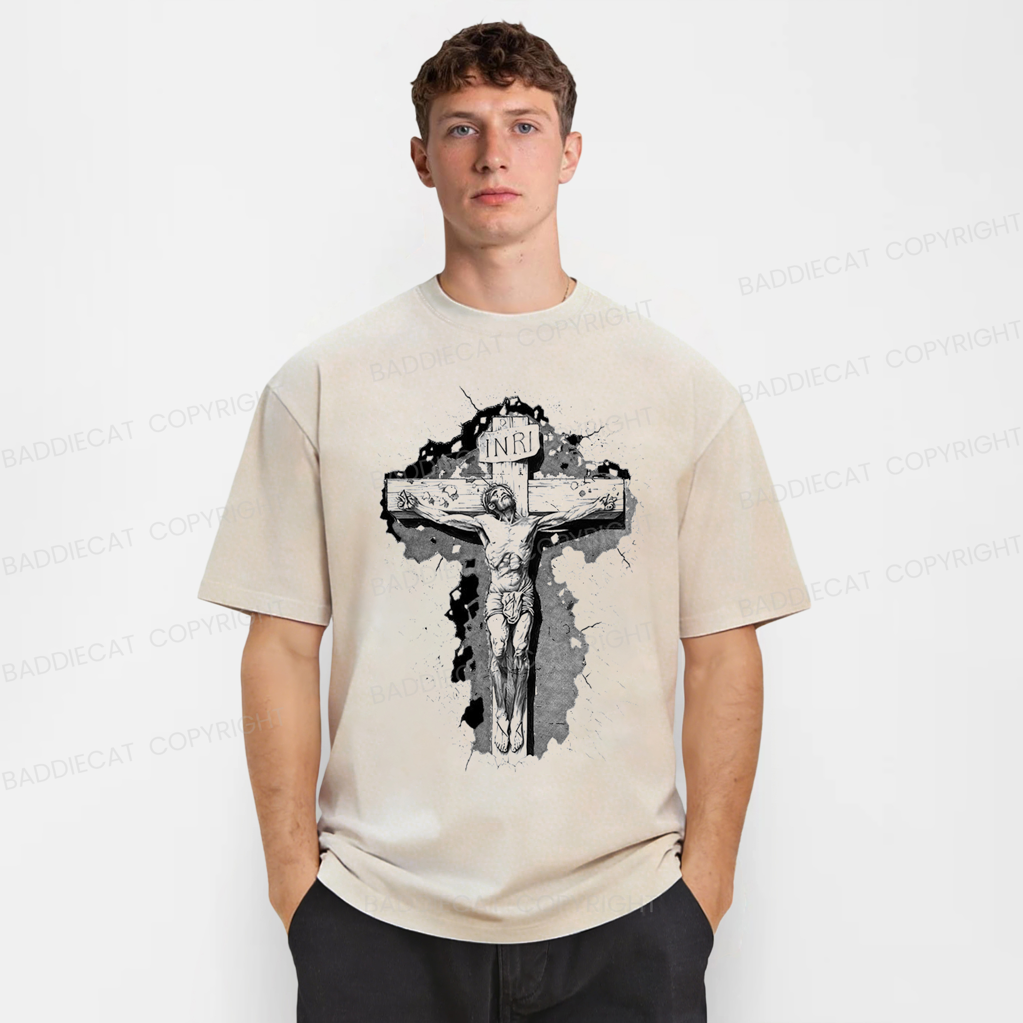 Baddiecat Jesus Washed T-shirt