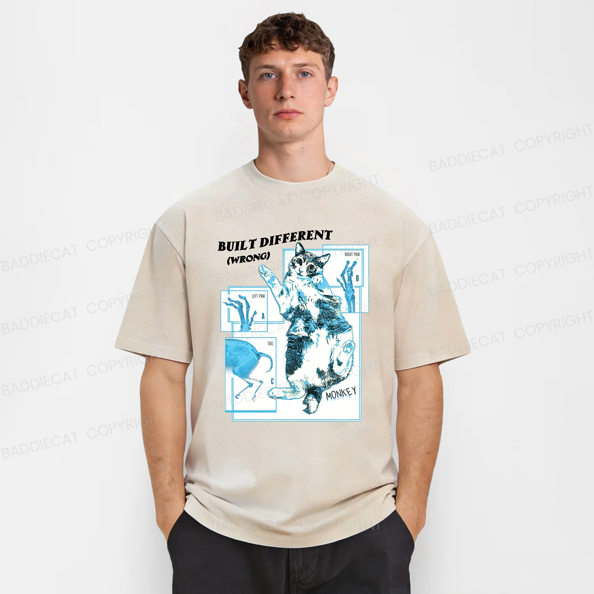Baddiecat AI Malfunction Washed T-shirt
