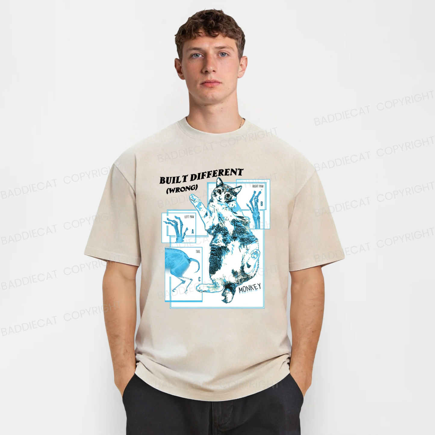 Baddiecat AI Malfunction Washed T-shirt