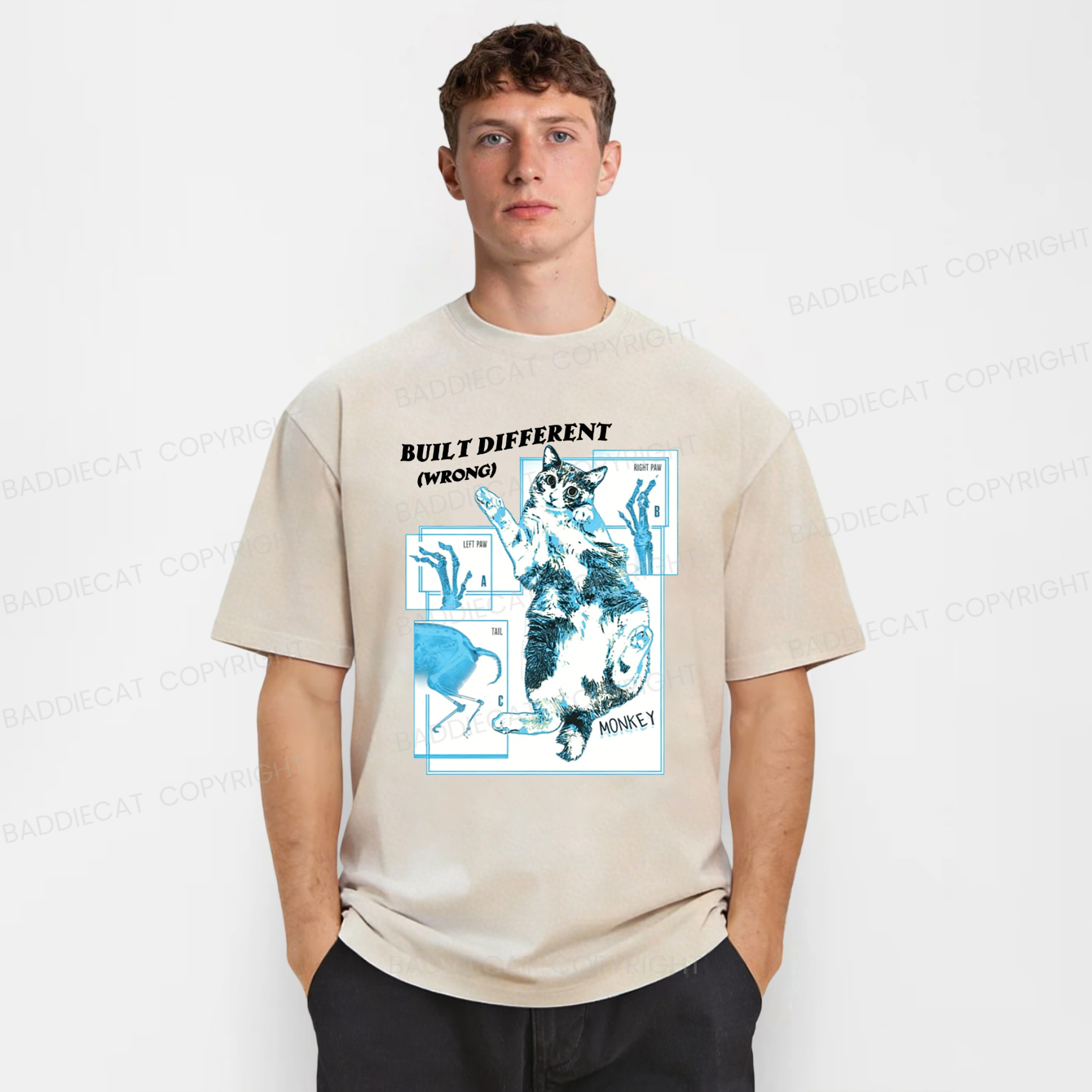 Baddiecat AI Malfunction Washed T-shirt