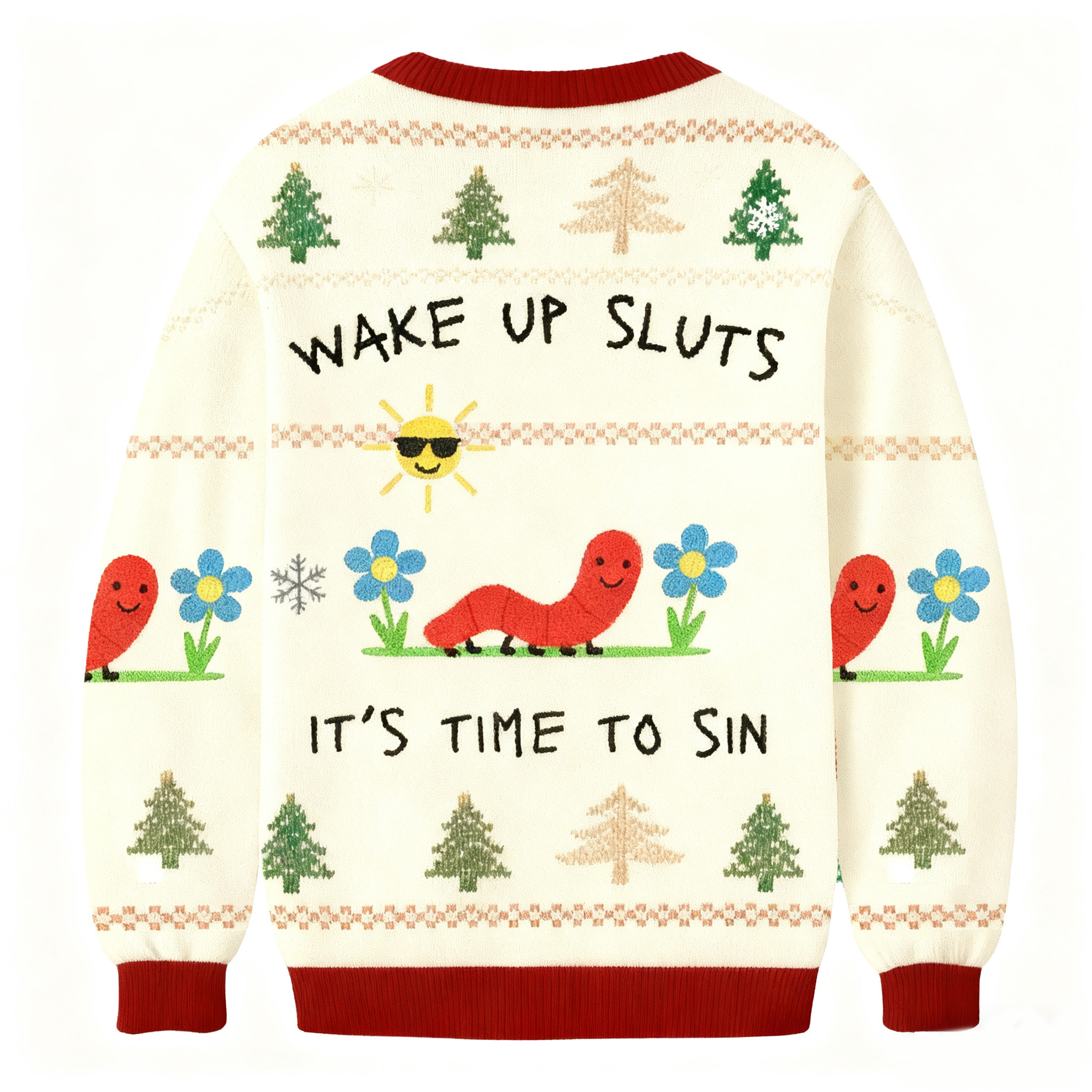 Wake Up Slut It's Time To Sin Ugly Sweatshirt