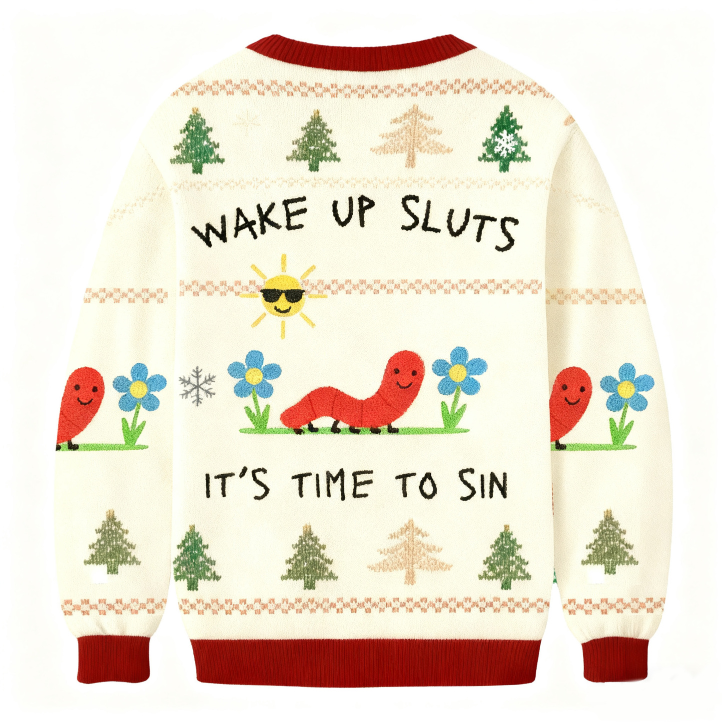 Wake Up Slut It's Time To Sin Ugly Sweatshirt