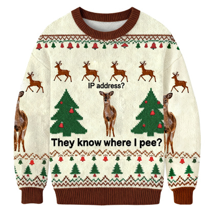 Funny IP Address Deer Ugly Sweatshirt