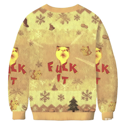 Retro Funny Cat Ugly Sweatshirt
