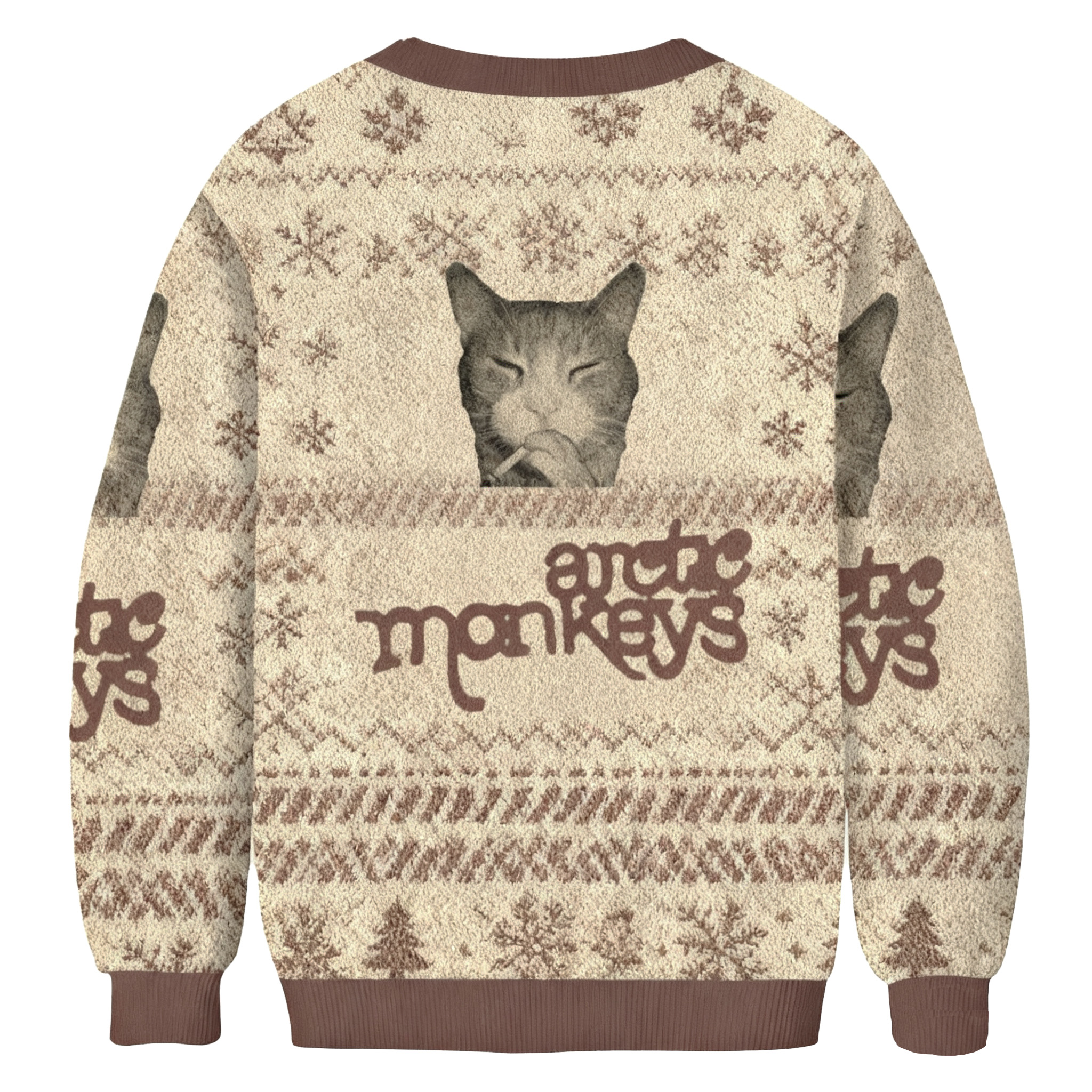 Arctic Monkeys Cat Meme With Cigarette Ugly Sweatshirt