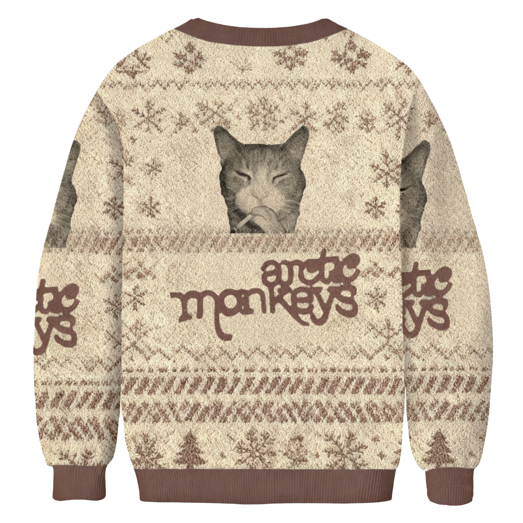 Arctic Monkeys Cat Meme With Cigarette Ugly Sweatshirt
