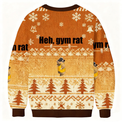 Gym Rat Funny Hamster Ready For A Workout Ugly Sweatshirt