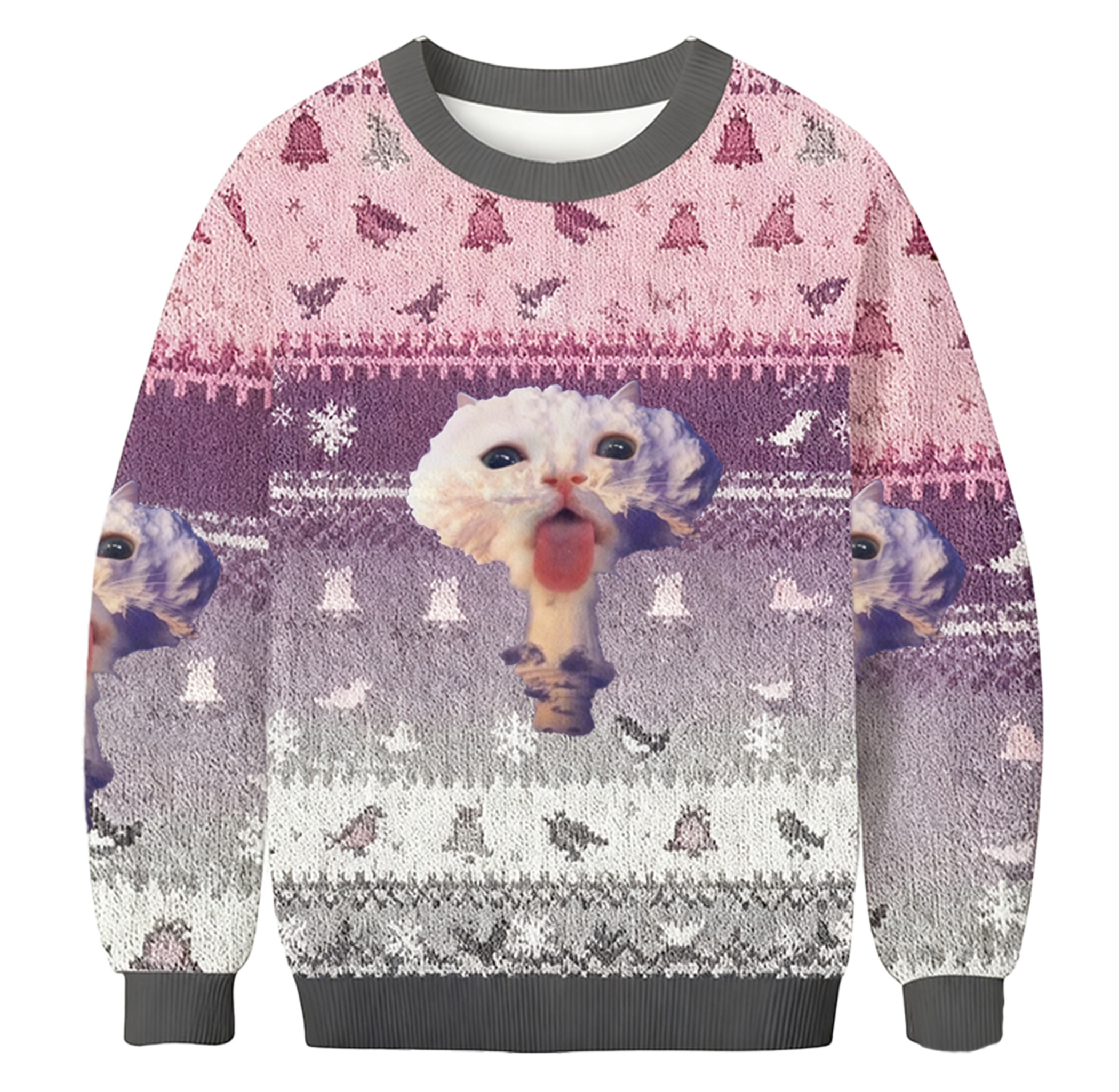 Cat Cloud Mushroom Cloud Meme Ugly Sweatshirt