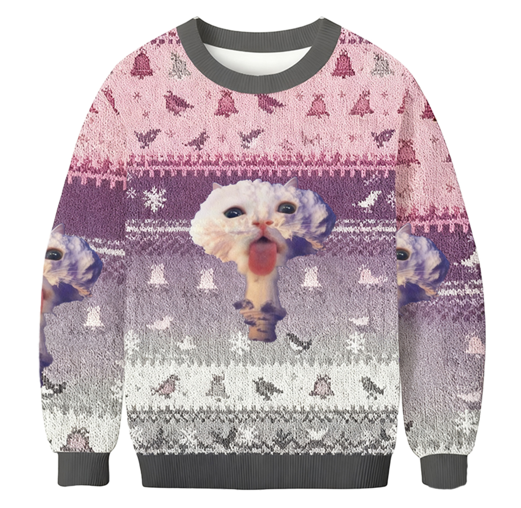 Cat Cloud Mushroom Cloud Meme Ugly Sweatshirt