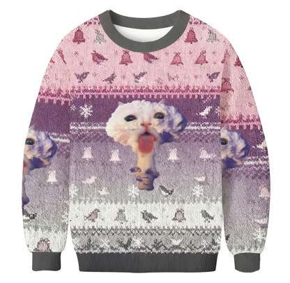 Cat Cloud Mushroom Cloud Meme Ugly Sweatshirt