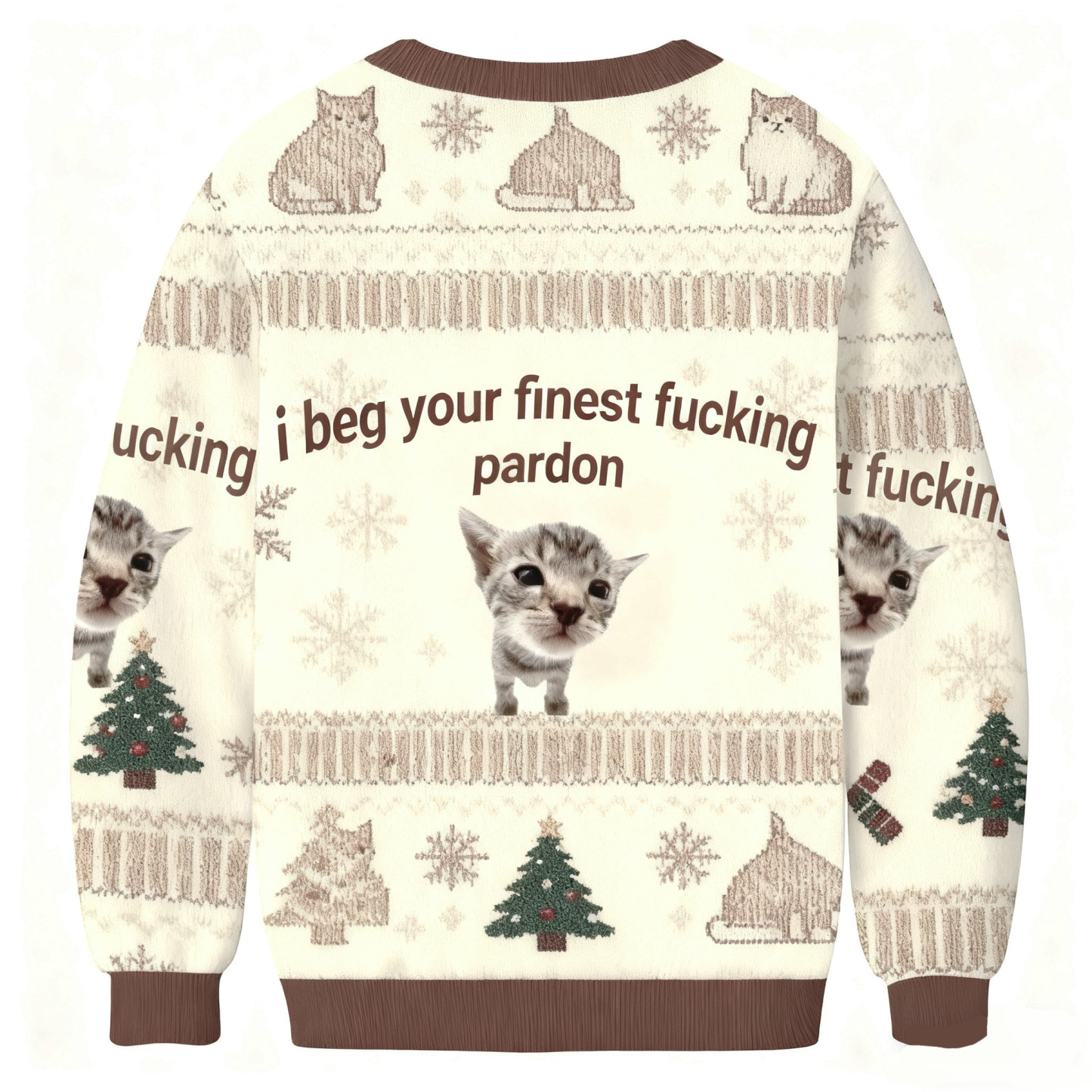 I Beg Your Finest Fucking Pardon Ugly Sweatshirt