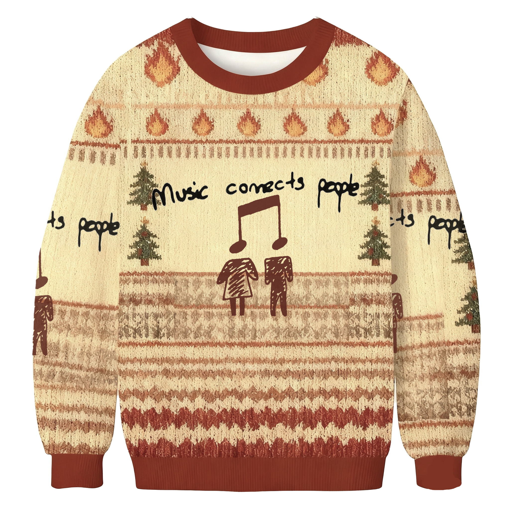 Music Connects People Ugly Sweatshirt