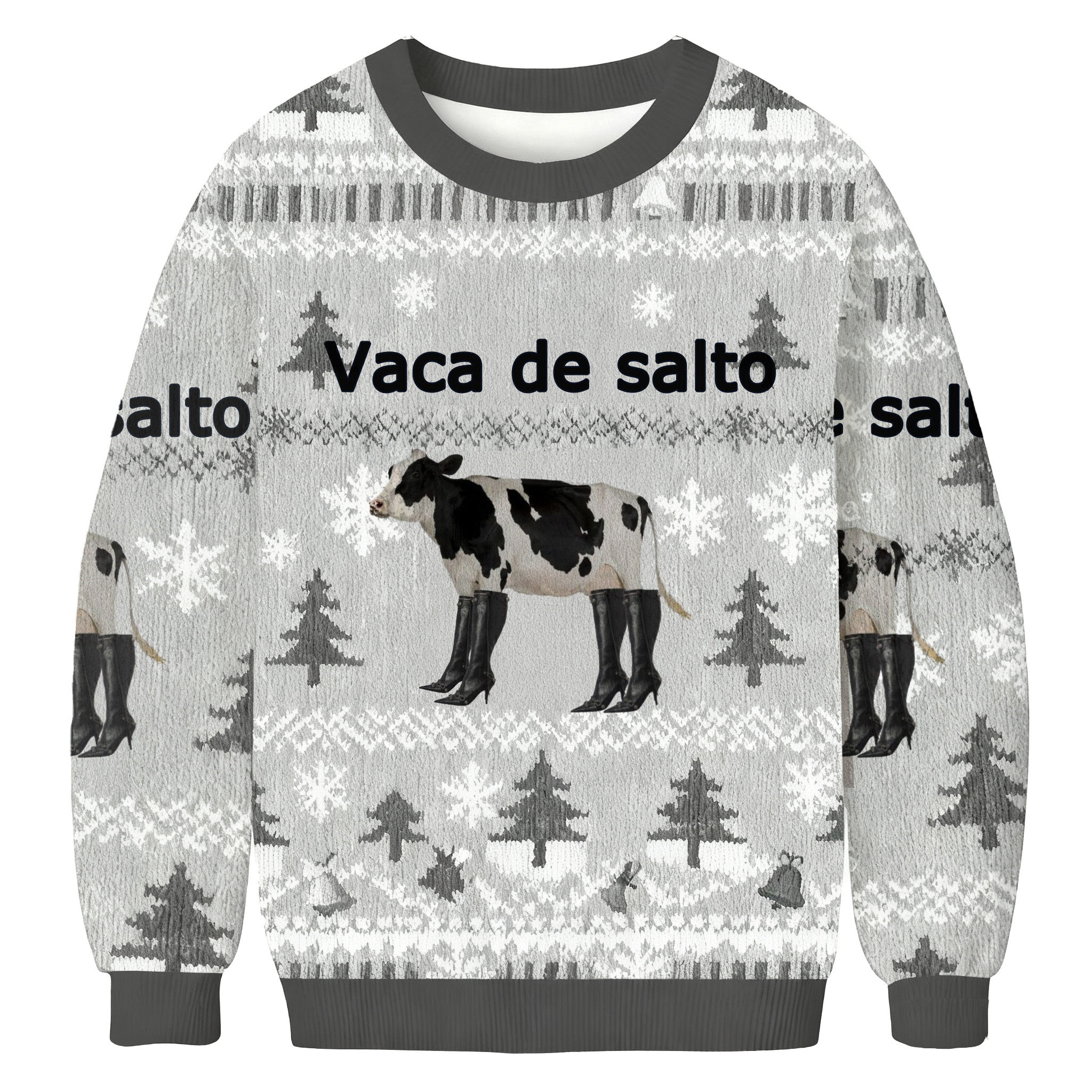Cow In High Heeled Boots Ugly Sweatshirt