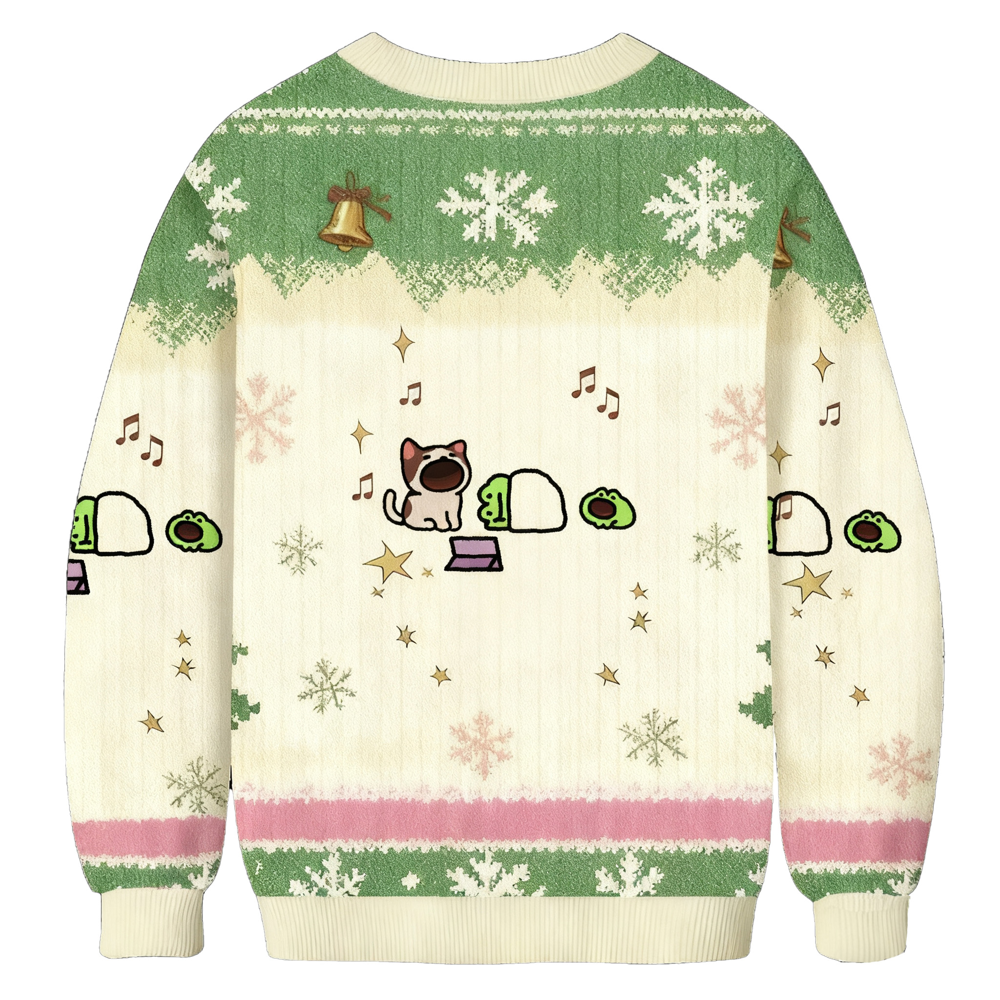 Cat And Frog Musical Performance Ugly Sweatshirt