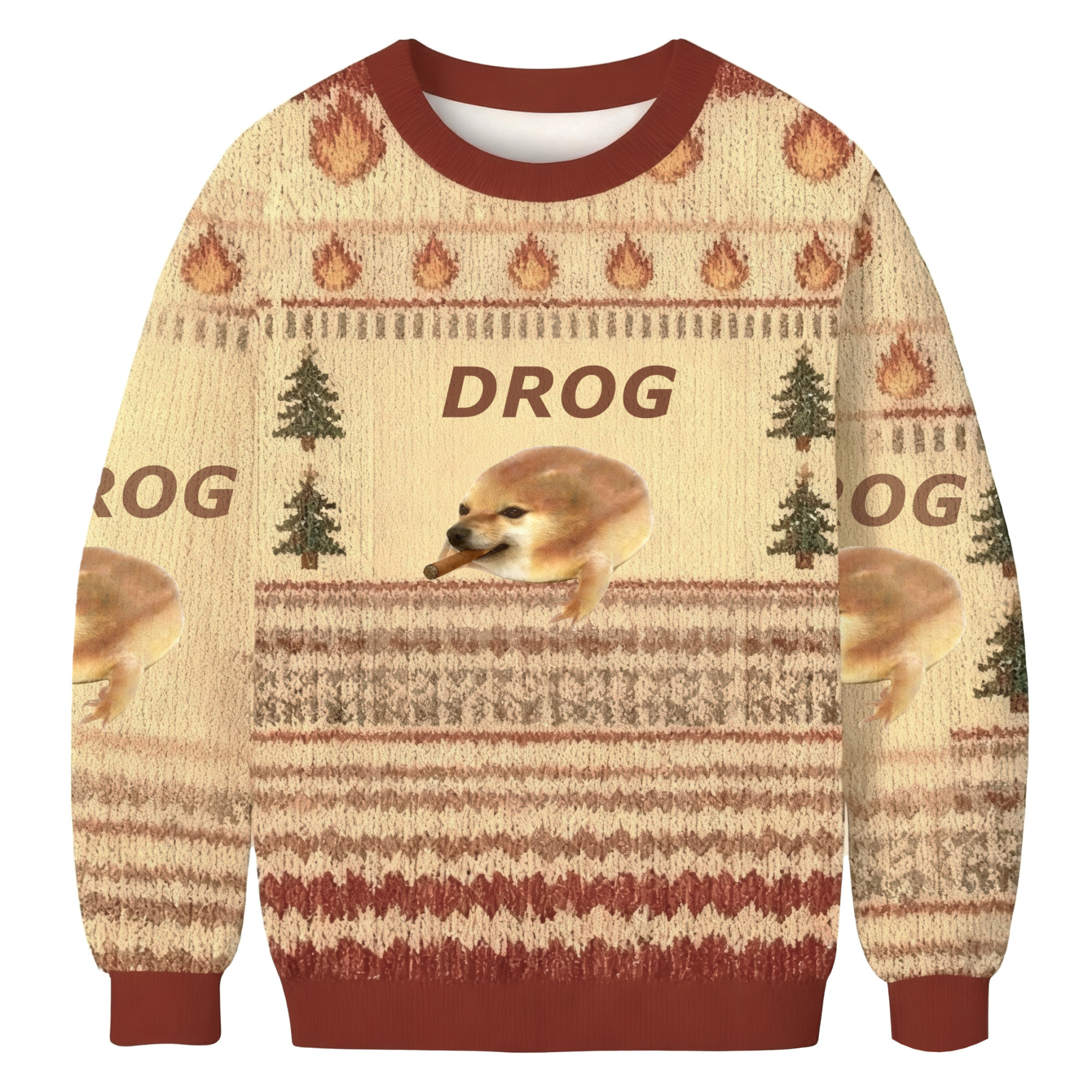 Funny Dog Meme Ugly Sweatshirt