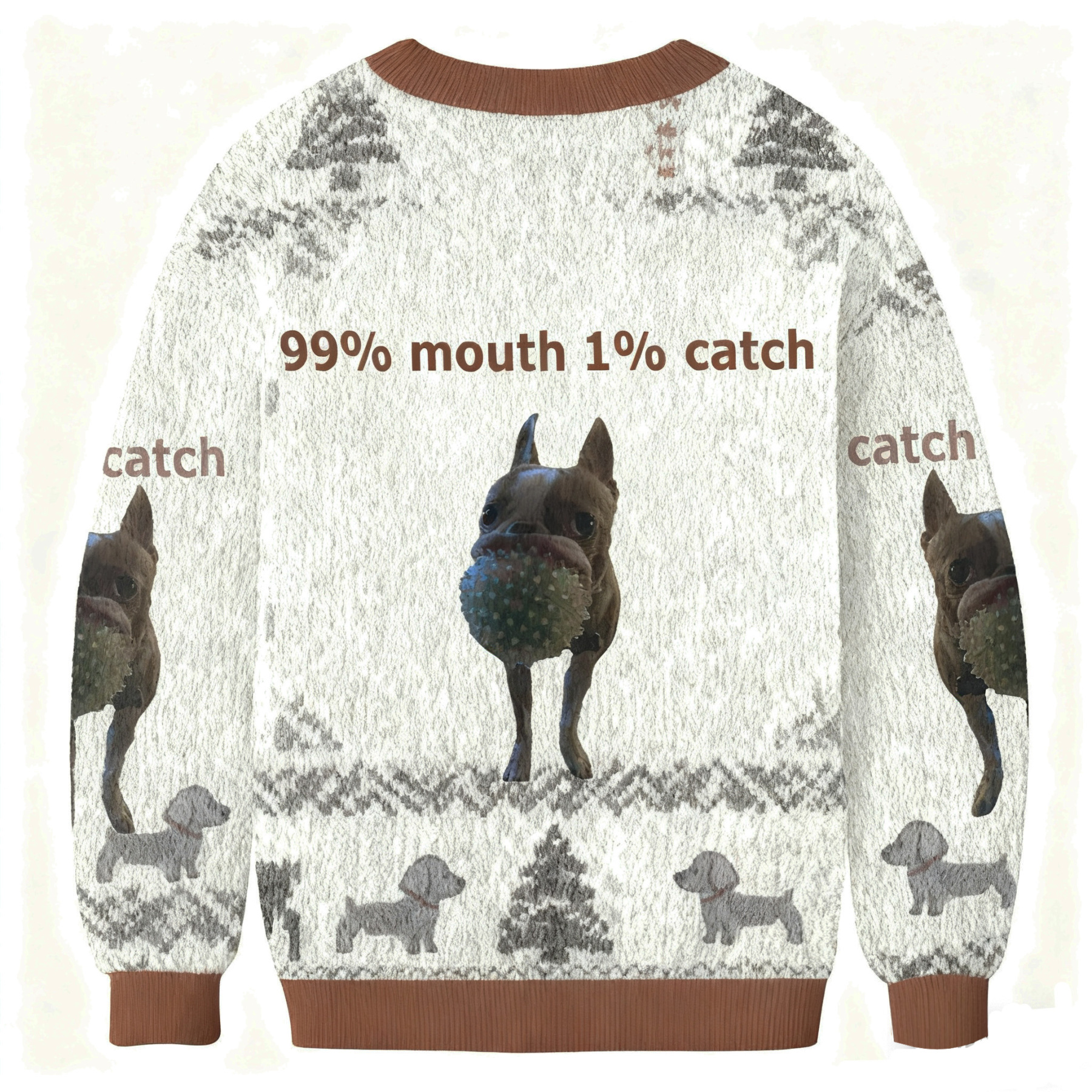 99% Mouth 1% Catch Funny Chihuahua Ugly Sweatshirt