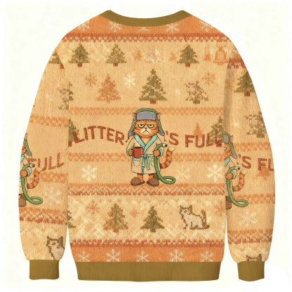 Litters Full Cat Christmas Ugly Sweatshirt