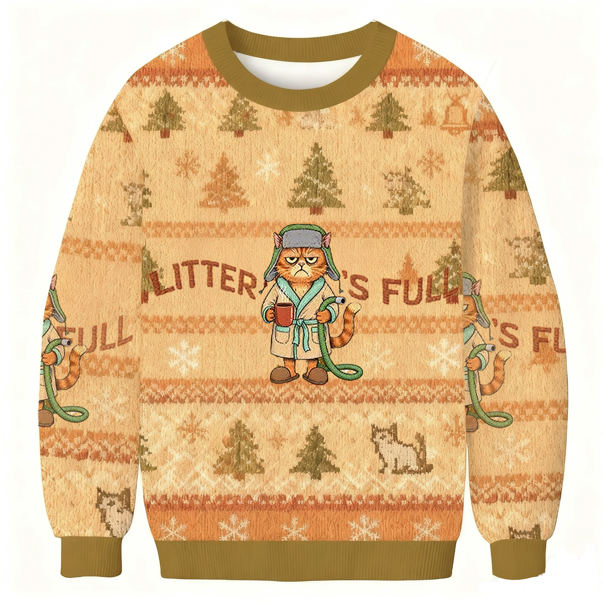 Litters Full Cat Christmas Ugly Sweatshirt